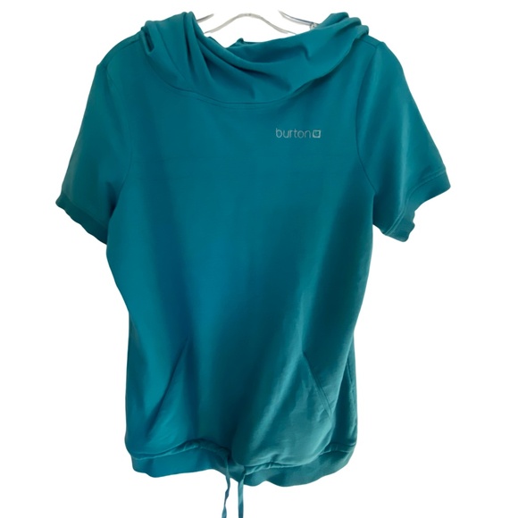 Burton Tops - Burton Womens Short Sleeve Hooded Athleisure Hooded Sweatshirt - Sz-L
